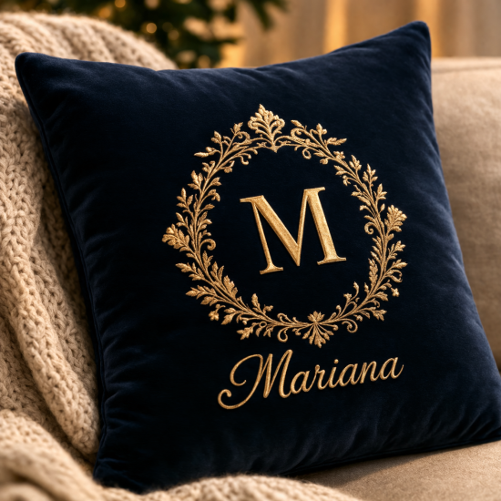Almofada Personalizada com Iniciais e Nome